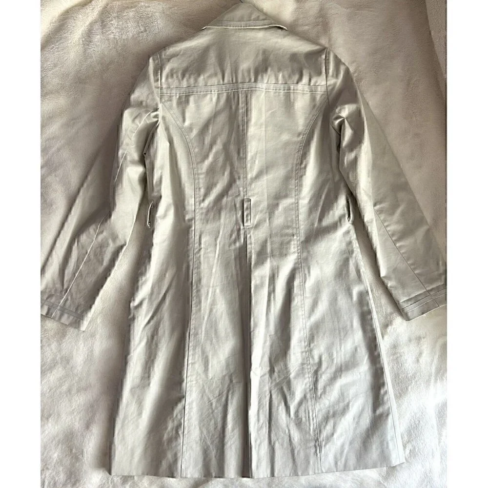 Boden Womens Trench Coat Khaki 6 *no belt* Academia Classiccore Closet Staple - Picture 6 of 16
